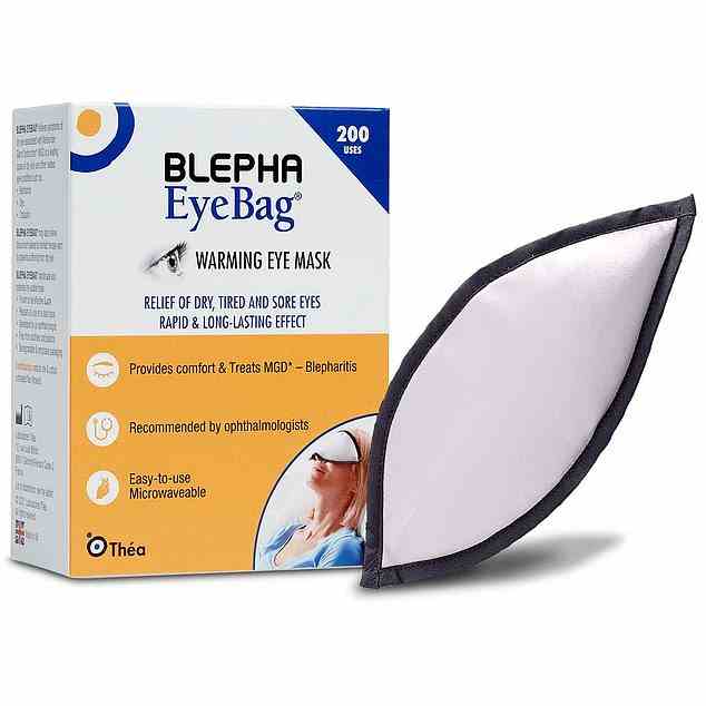 Der von einem Augenarzt entwickelte Blepha EyeBag ist eine wiederverwendbare Wärmemaske zur Linderung von wunden, trockenen Augen
