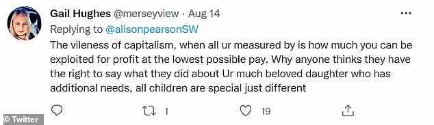 People were horrified that someone could make such a comment and took to Twitter to say how beautiful Isabel is and share their own stories of ableism