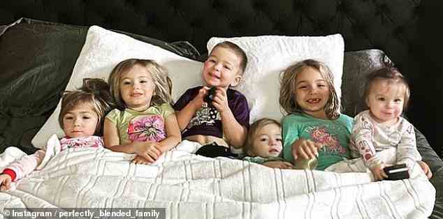 They live in a 37,00-square-foot, five-bedroom house - with the middle-aged girls, the younger boys, and the older boys, each sharing a room. Some of the kids are pictured