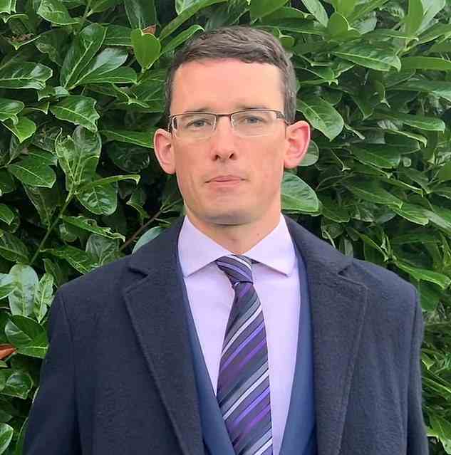 Enoch Burke (pictured) refused to address a transitioning student as 'they' rather than 'he'