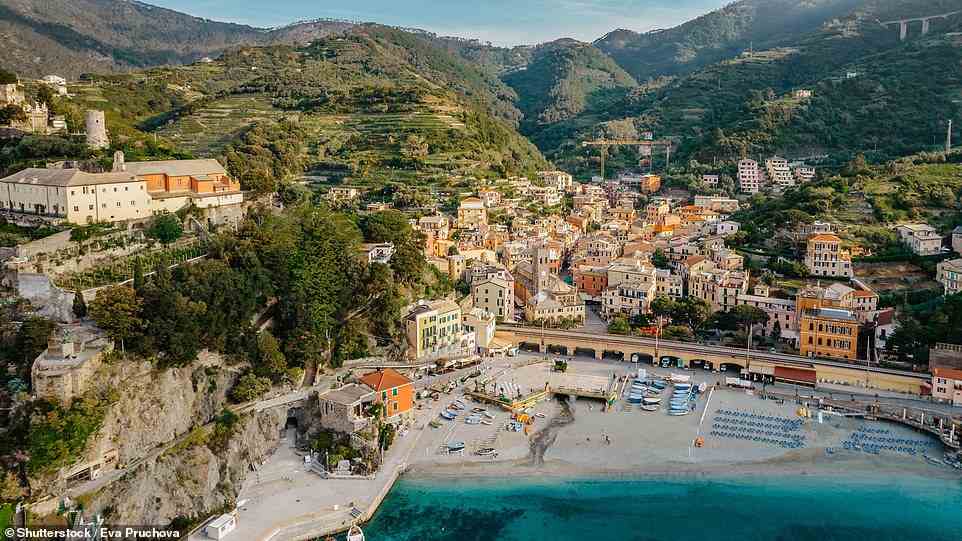 Fiona based herself in a B&B in the largest of the Cinque Terre villages, Monterosso (above), for four nights