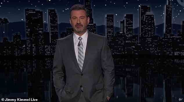Widmung: In der Zwischenzeit widmete Jimmy Kimmel, 54, auch einen Teil seines Eröffnungsmonologs auf Jimmy Kimmel Live! und sagte, dass ihre 70-jährige Regierungszeit „ein ziemlich guter Lauf“ gewesen sei.