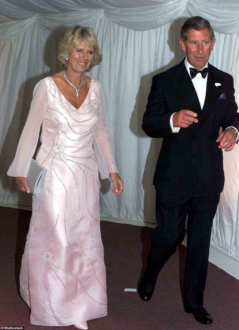 After a tentative start to royal life, Camilla has excelled in recent years regularly standing in for the Queen when she could no longer entertain due to failing health and stamina (The couple at  a gala dinner in 2000 for the Princes Foundation)