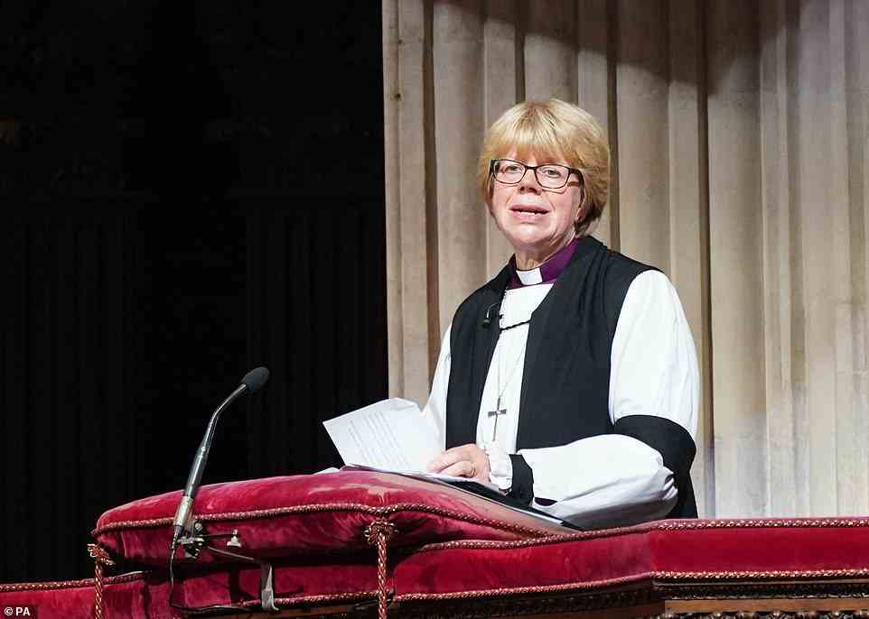 The Bishop of London Sarah Mullally during the Service of Prayer and Reflection at St Paul's Cathedral
