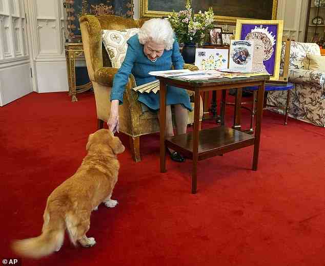 Eines der letzten veröffentlichten Fotos der Königin, auf dem sie im Februar ihr Jubiläum feierte, zeigte ihre anhaltende Liebe zu ihren Hunden