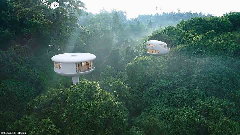 The land-based pod is known as a ¿GreenPod¿, said to be like a ¿futuristic treehouse¿
