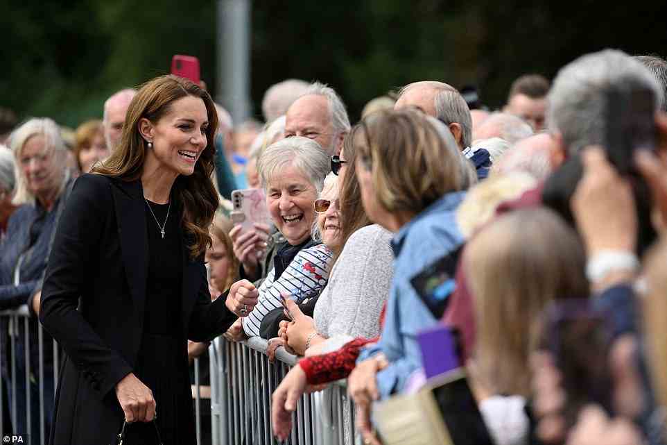 Royal fans of all ages were treated to an appearance by the Prince and Princess of Wales at Sandringham House