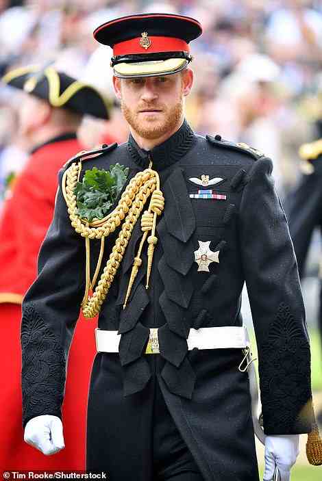 Prince Harry, who served in the British army for a decade including two tours of Afghanistan, has so far worn a morning suit with military medals to public events