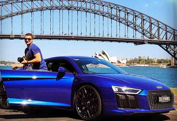 In February, her husband Anthony Koletti's blue convertible Audi R8 V10 was sold off at auction for $295,000. She bought it for him in 2016