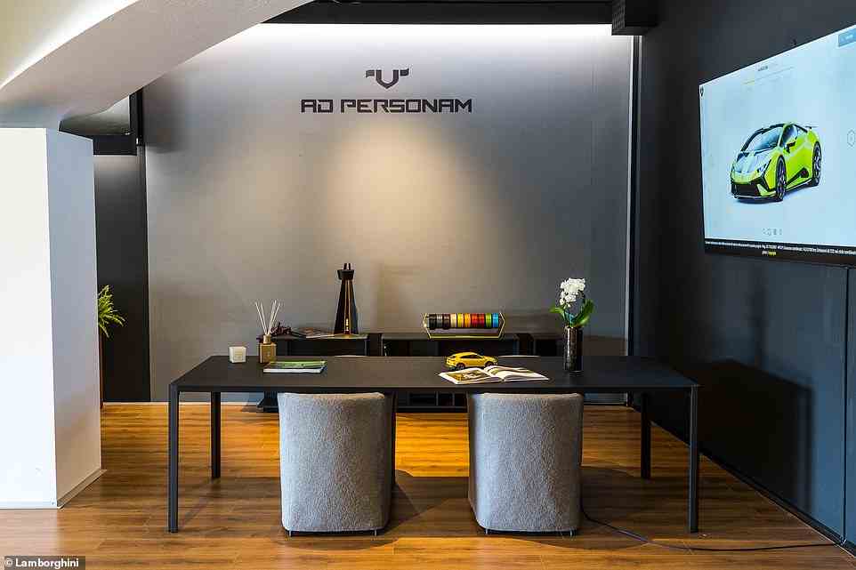 Lamborghini now has its own department specialising in bespoke cars. It's called Ad Personam and is one of the major focal points of the Sardinia Lounge, allowing clients to create custom designs while escaping the searing sun