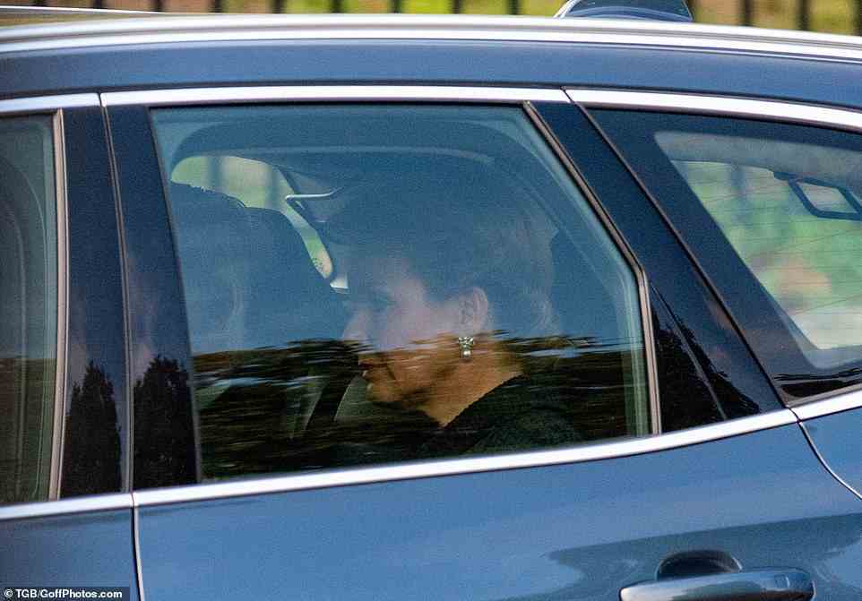 Queen Máxima of The Netherlands was pictured looking solemn as she was driven to Buckingham Palace ahead of Sunday night's 'reception of the century'