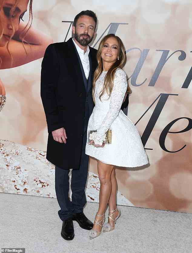 Verheiratet: Garners neuer Schmuck erschien nur wenige Wochen, nachdem Ben Affleck und Jennifer Lopez in einer Zeremonie in Las Vegas geheiratet hatten (im Bild Februar 2022)
