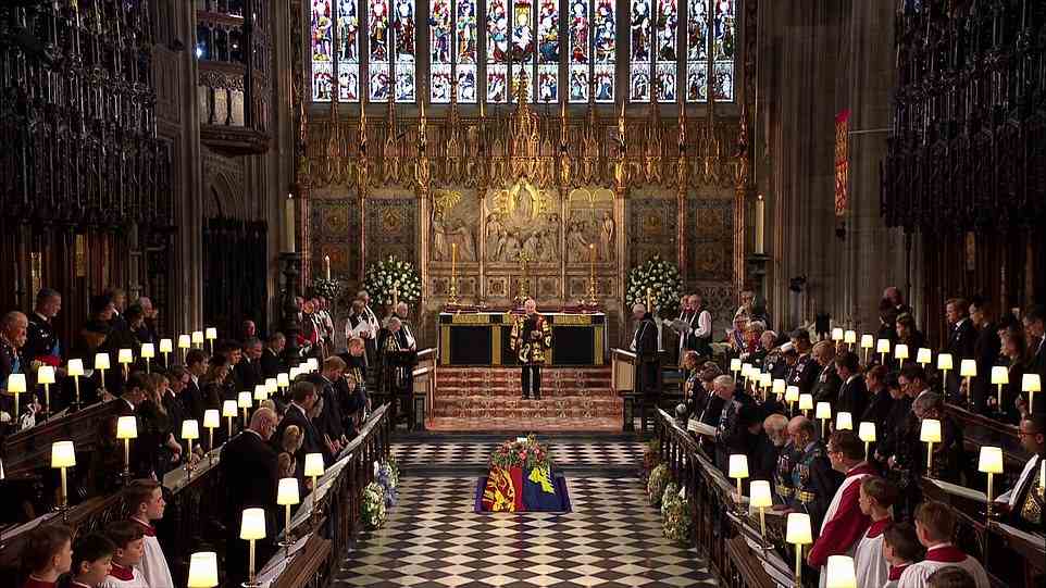 The Queen is laid to rest for eternity in St George's Chapel as her coffin is lowered into the royal vault following her state funeral at Westminster Abbey