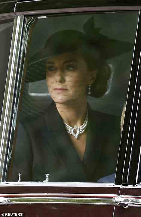 The Princess of Wales arriving today