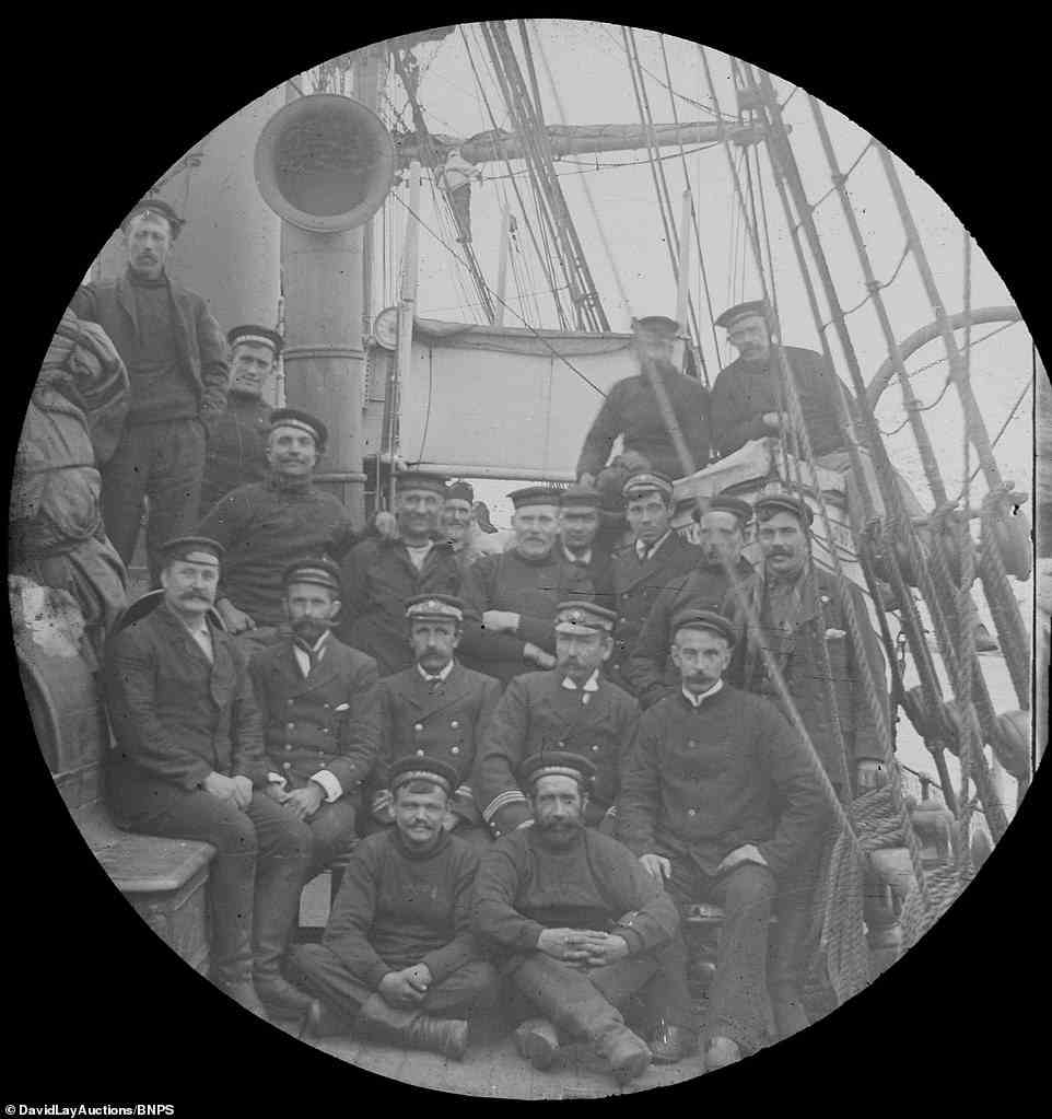 Pictured: SS Harmony ships crew which took missionaries to Newfoundland and Labrador