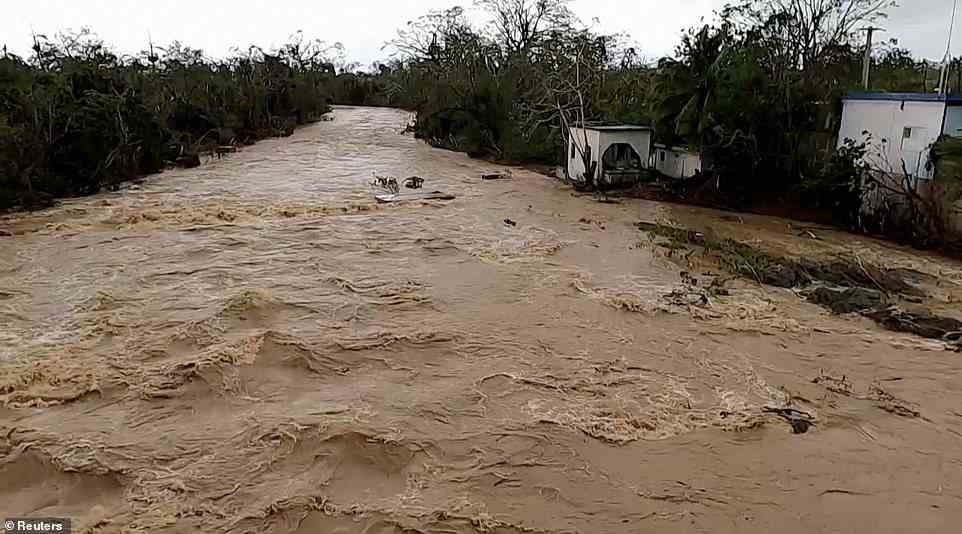 An estimated 30 inches of rain was dropped in parts of Puerto Rico and the Dominican Republic