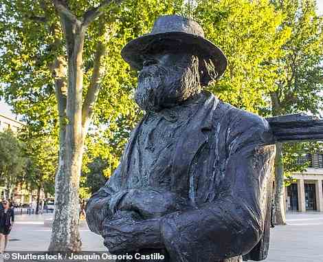 Eine Bronzestatue des postimpressionistischen Malers in Aix-en-Provence, einem Ort, der laut Martin Cezanne „lebt und atmet“.