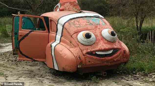 Fahren Sie einfach weiter!  Ein Autofahrer ließ sich vom Disney Pixar-Hit Finding Nemo inspirieren und malte sein Auto in einen Clownfisch