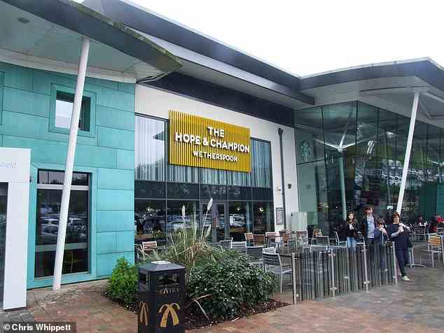 Hope & Champion is the only pub not to be situated in a town or city as it is at a service station
