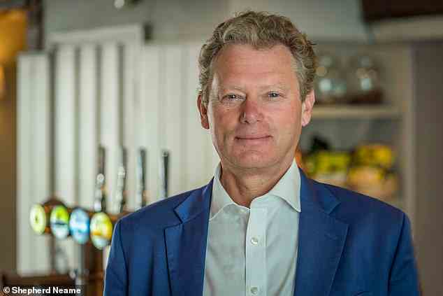 Recovery: Shepherd Neame chief executive Jonathan Neame (pictured) said trade at its city centre outlets will take a bit more time to return to pre-Covid levels