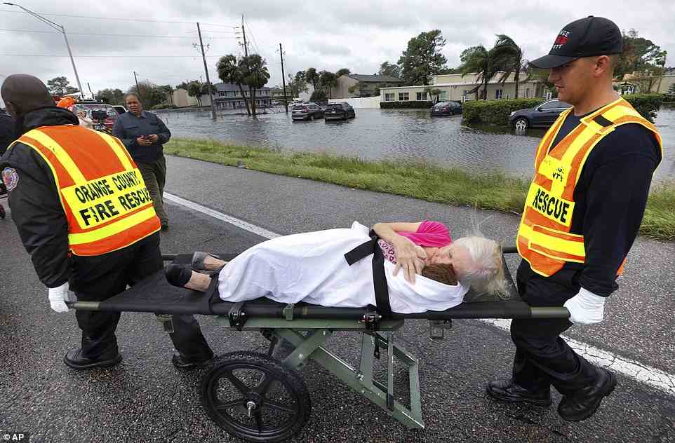 ORLANDO: Emergency crews were seen evacuating elderly residents from an Orlando nursing home on Thursday
