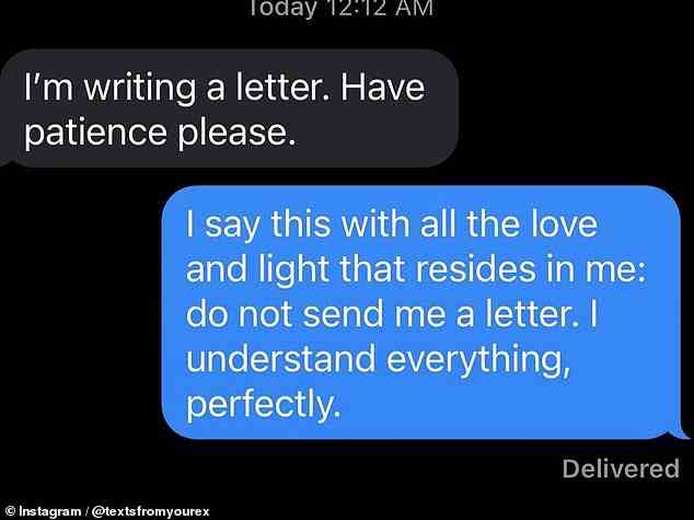 Herzschmerz: Dieser Ex bat um Geduld, aber ihr ehemaliger Liebhaber war offensichtlich nicht interessiert und wollte keinen Brief