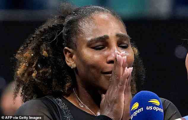 Serena Williams verabschiedete sich emotional von Arthur Ashe, als sie am Freitagabend in den Ruhestand ging