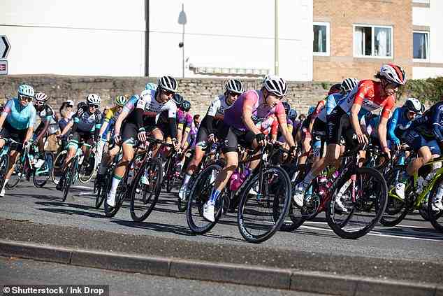 Women's cycling has been engulfed in a number of trans-athlete rows but the international sporting body recently changed its rules to have more strict testosterone limits (competitors taking part in the first stage of the UK's Women's Tour last year)