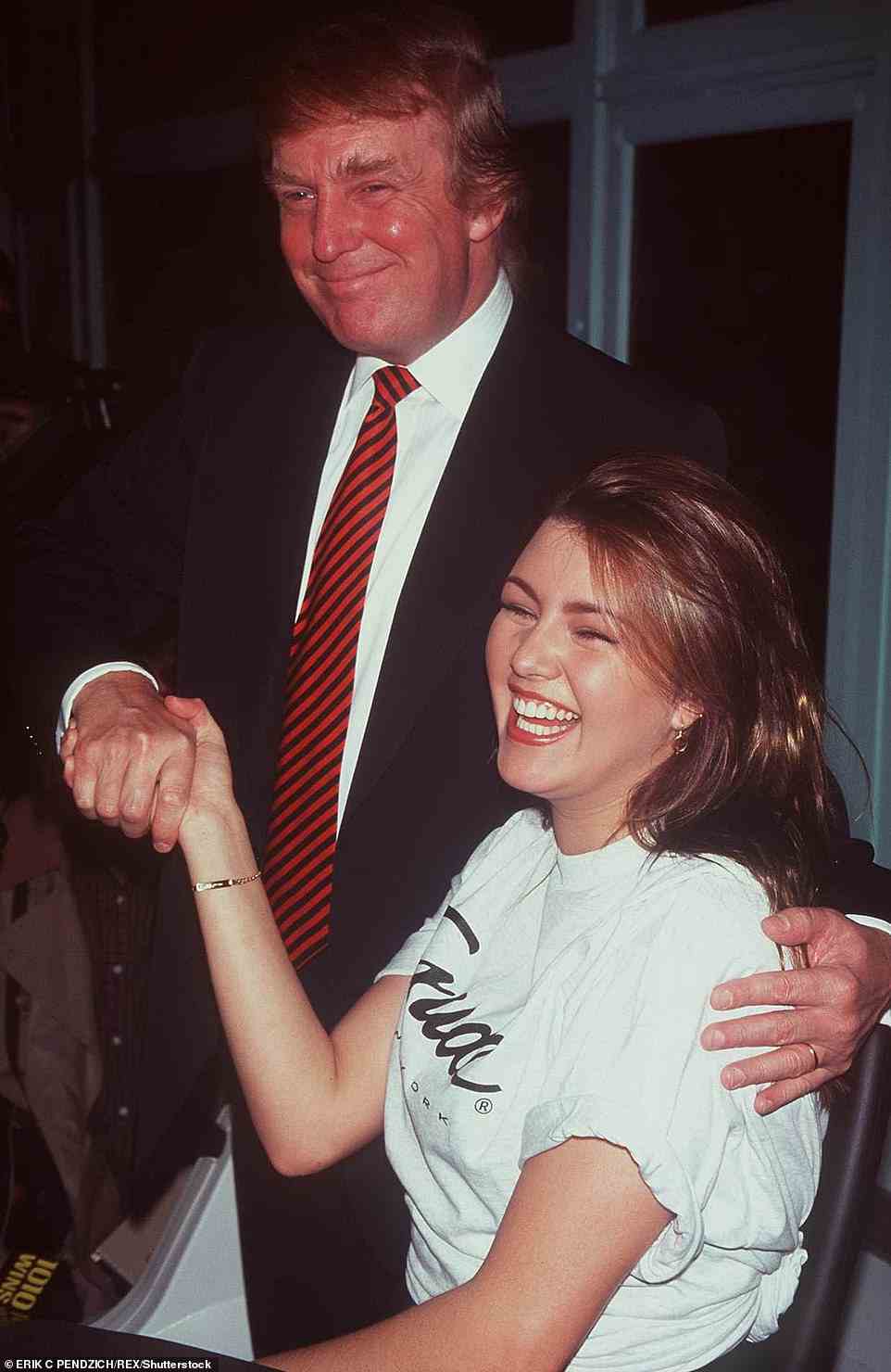At the time, Donald Trump - who was the co-owner of the Miss Universe Organization at the time - called her 'an eating machine' and 'Miss Piggy' on Howard Stern's radio show. They are pictured in 1997