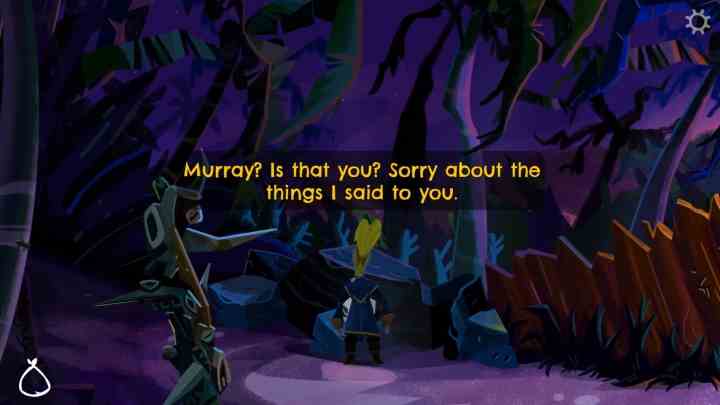 Guybrush fragt, ob ein Schädel Murray ist.