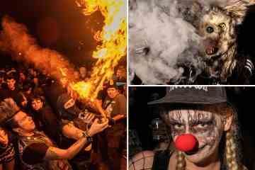 Im Inneren des Punkfestivals Circus of Disgust mit traurigen Clowns und einem „rauchenden Wolf“