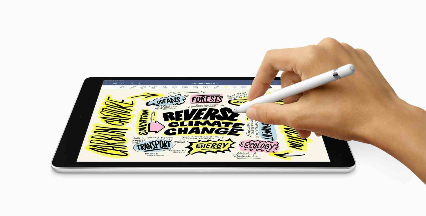 Eine Handzeichnung auf einem iPad 10.2 mit einem Apple Pencil