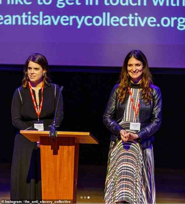 Eugenie gründete 2017 das Anti-Slavery Collective mit Julia de Boinville, rechts, die in der Videoankündigung neben ihr auftrat