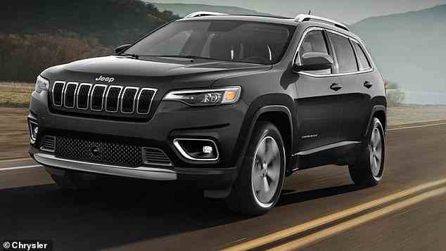 Spence was driving a 2019 Jeep Cherokee when he plowed into the parked tractor trailer on his way home to Georgia. Pictured: a Jeep similar to the one Spence was driving