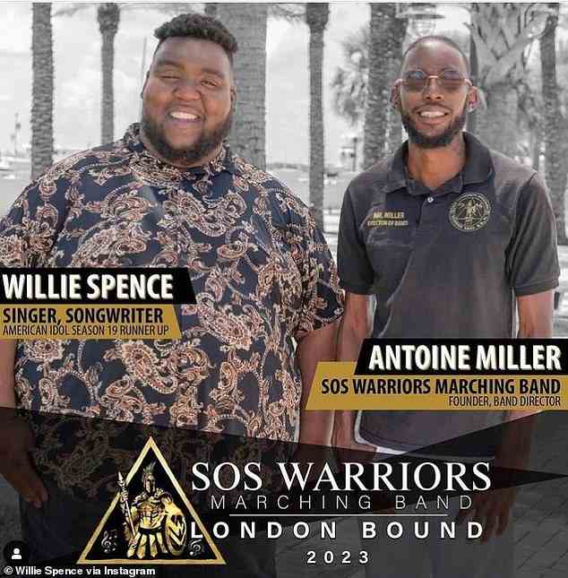 Spence was also set to appear in London in 2023 for the 'London Band Week' alongside the SOS Warriors Marching Band from Florida