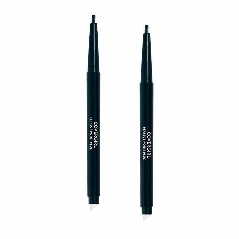 Zwei schwarze Eyeliner aus dem Covergirl Perfect Point Plus Eyeliner Pencil 2er-Pack auf weißem Hintergrund