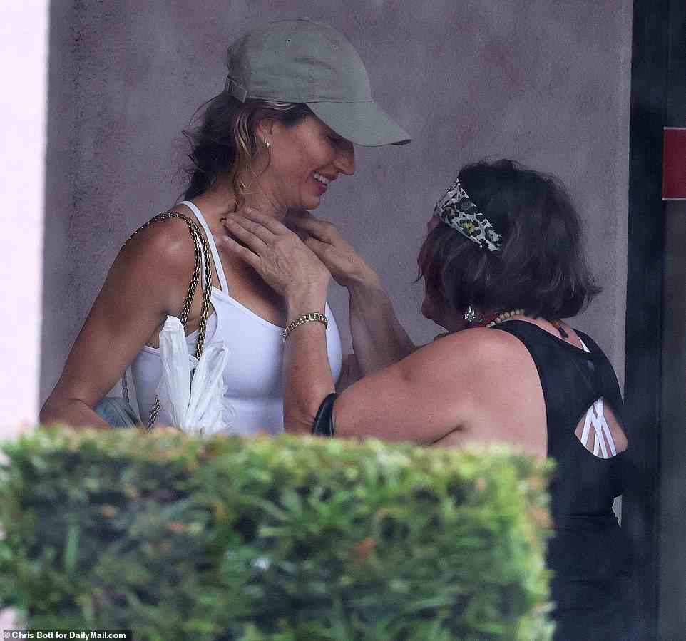 The pair are clearly very close, and Dr Wieruszewska was seen holding her hands up to Gisele's neck and face before they went their separate ways