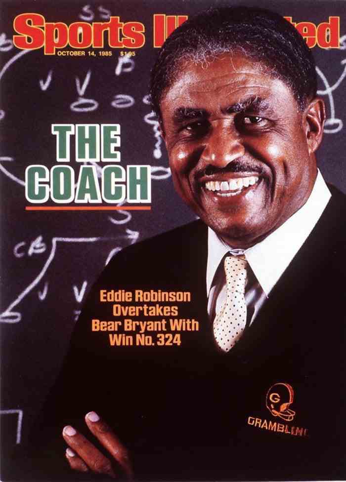 Der knallharte Football-Trainer Eddie Robinson auf dem Cover von Sports Illustrated im Jahr 1985