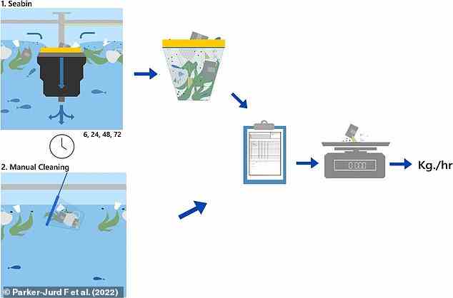Für die im Marine Pollution Bulletin veröffentlichte Studie bewerteten die Forscher die Reinigungsleistung eines Seabin und verglichen sie mit der manuellen Reinigung mit Netzen