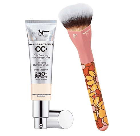   IT Cosmetics CC Cream SPF 50 Foundation mit Holiday Brush