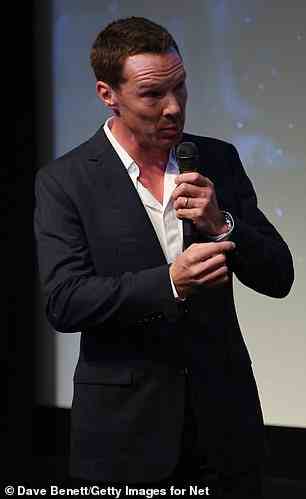 Leinwandstar: Benedict betrat die Bühne, um den Anwesenden ein Q&A zu präsentieren