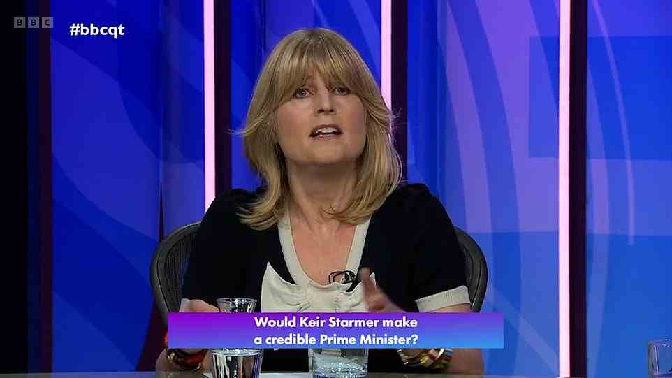 Rachel Johnson told BBC Question Time that if he wants to run 'wild horses won't stop him'. But she said Keir Starmer was now 'PM in waiting' and predicted he will win the next election