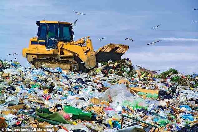 Während nicht recycelbare Materialien im Trennprozess aussortiert werden können, kann eine Kontamination durch Lebensmittel oder Flüssigkeiten dazu führen, dass potenzielles Recycling auf Deponien verbracht wird (Archivbild)