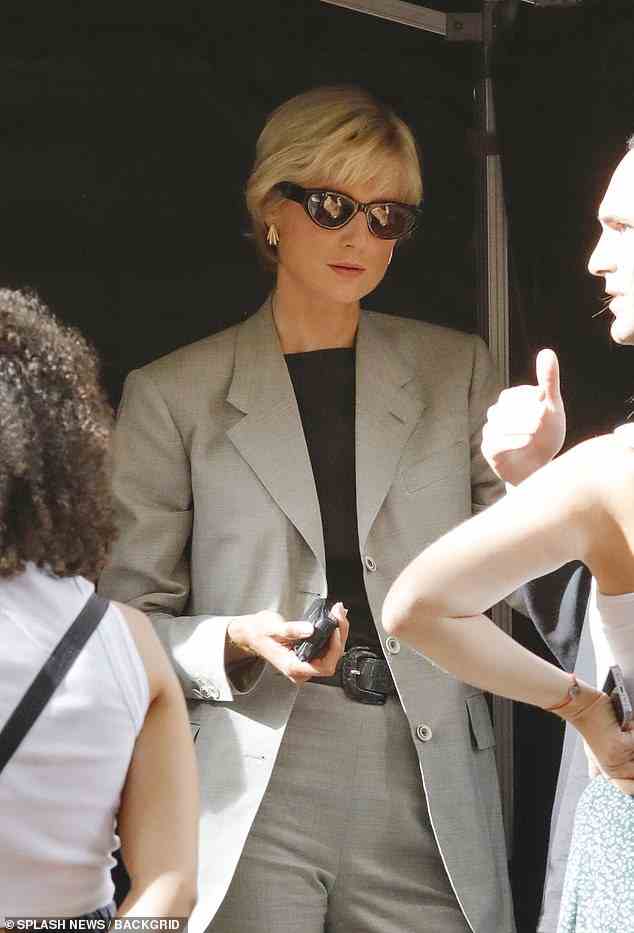 The sixth series of The Crown will feature the last days of Princess Diana, played by Debicki (pictured) including the St Tropez trip she took with Dodi Al-Fayed in July 1997