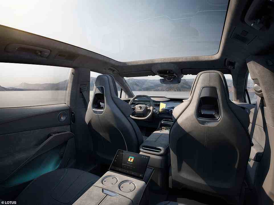 A massive panoramic glass roof gives the SUV an airy, spacious feel inside. Combined with its silent drivetrain, we can imagine it will be a soothing experience for back-seat passengers