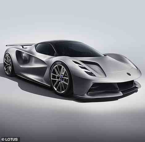 The Eletre also takes the 'revolutionary aero performance' of this, the all-electric - £2million - Evija hypercar