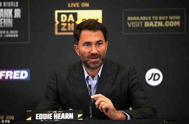 Promoter Eddie Hearn hat das British Boxing Board of Control beschuldigt, die Ergebnisse durchsickern zu lassen
