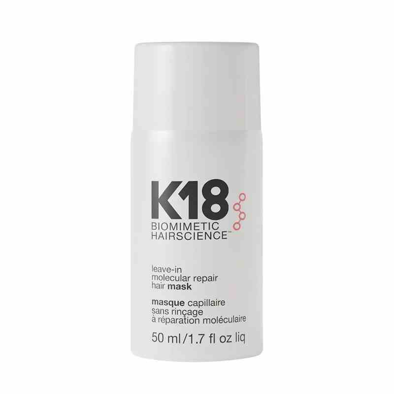 K18 Biomimetic Hairscience Leave-in Molecular Repair Haarmaske auf weißem Hintergrund