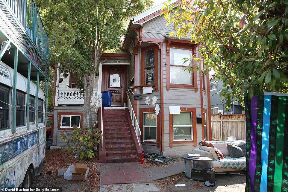 The home of David Depape, 42, of Berkeley, California. Depape was taken into custody after allegedly attacking House Speaker Nancy Pelosi's husband Paul Pelosi at their home in San Francisco