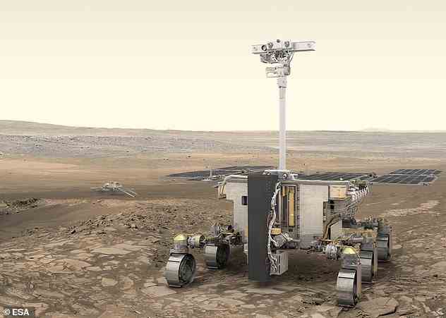 Diese Ergebnisse stärken die Möglichkeit, dass, falls sich jemals Leben auf dem Mars entwickelt hat, seine biologischen Überreste in zukünftigen Missionen, einschließlich des Rovers Rosalind Franklin (hier auf dem Mars abgebildet), enthüllt werden könnten.